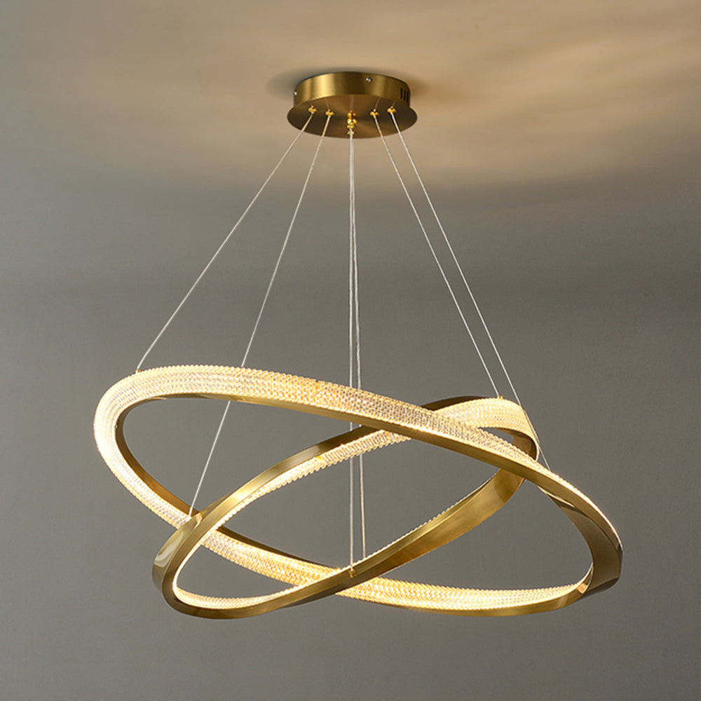 Hapemum Minimalist Ring Spiral Shape Pendant Light,Gold