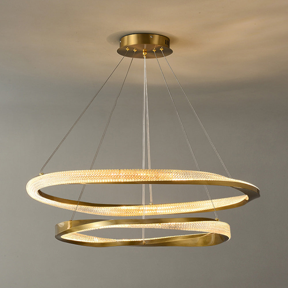 Hapemum Minimalist Ring Spiral Shape Pendant Light,Gold