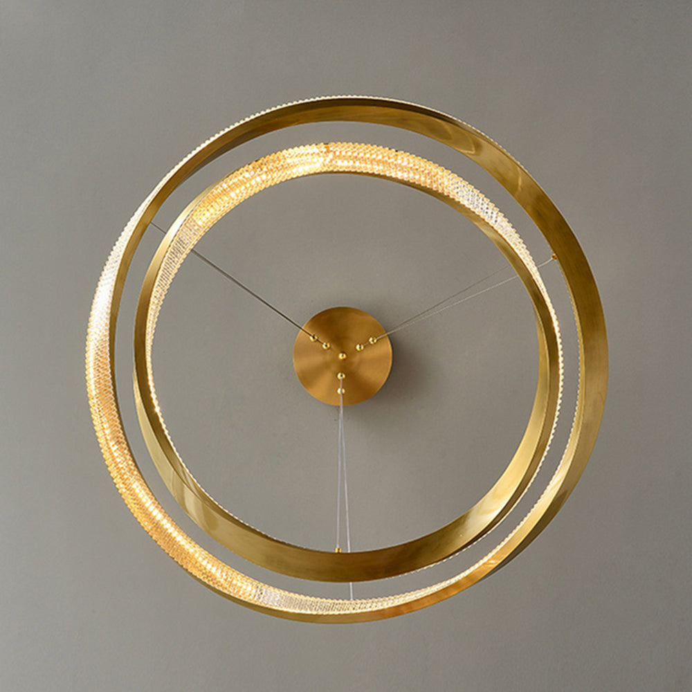 Hapemum Minimalist Ring Spiral Shape Pendant Light,Gold