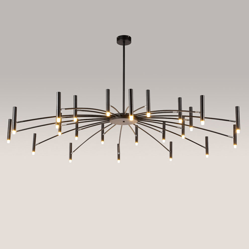 Pumapir Modern Blown Linear Metal Multi-heads Chandelier