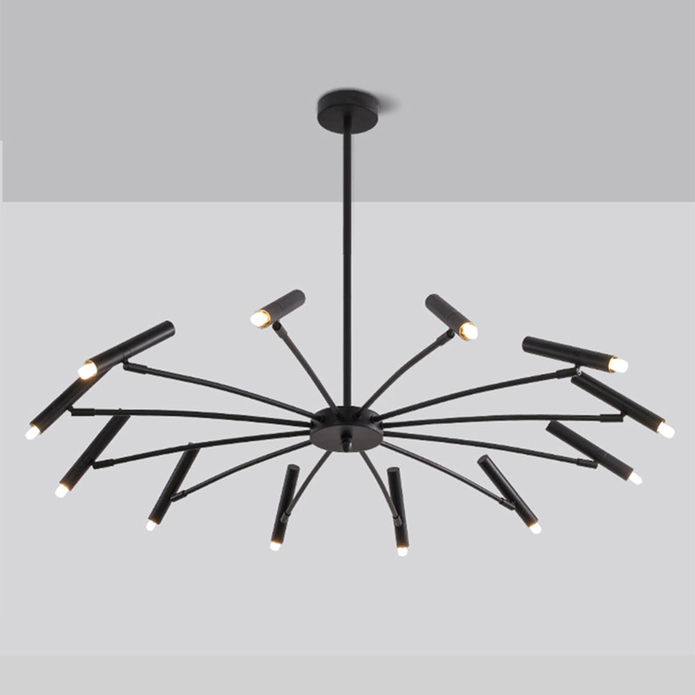 Pumapir Modern Blown Linear Metal Multi-heads Chandelier