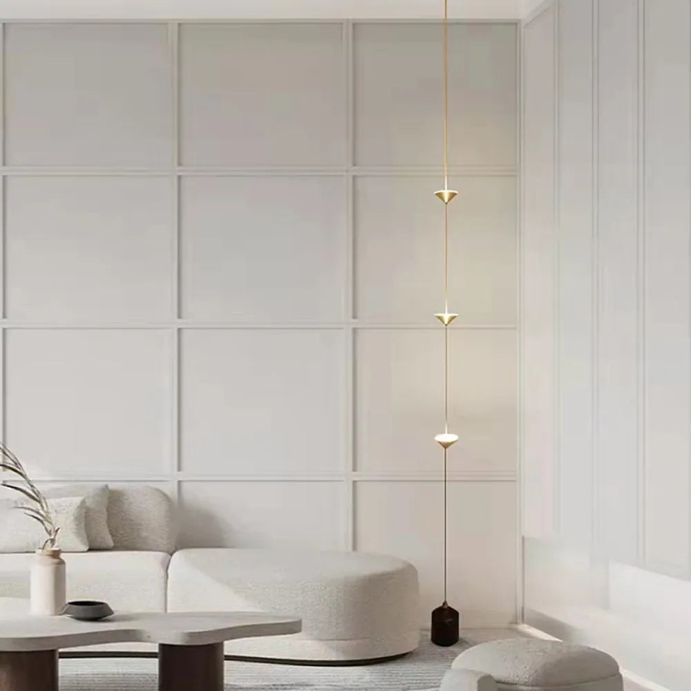Ridotik Full-Length Minimalist Linear Floor Lamp, 3 Bulbs