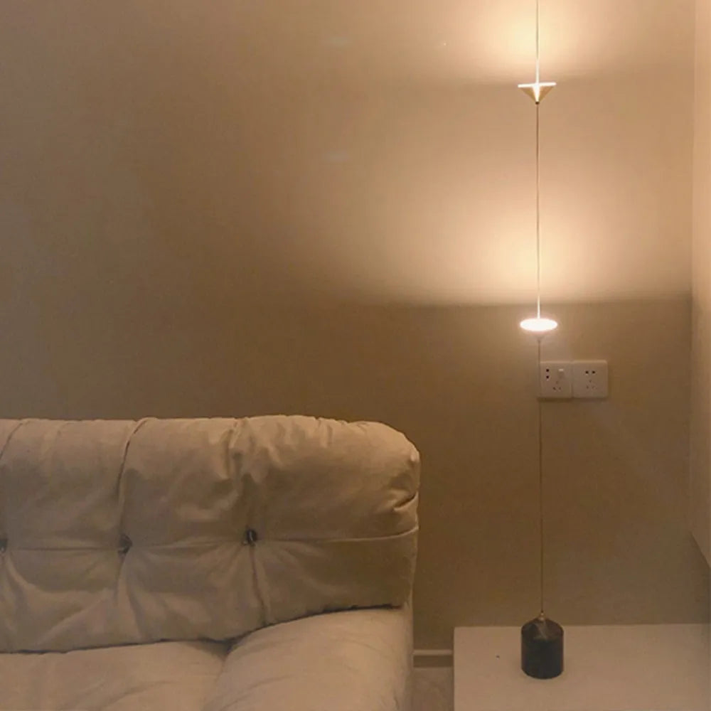 Ridotik Full-Length Minimalist Linear Floor Lamp, 3 Bulbs