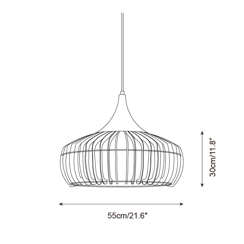 Vexo Natural Bamboo Rattan Pendant Light