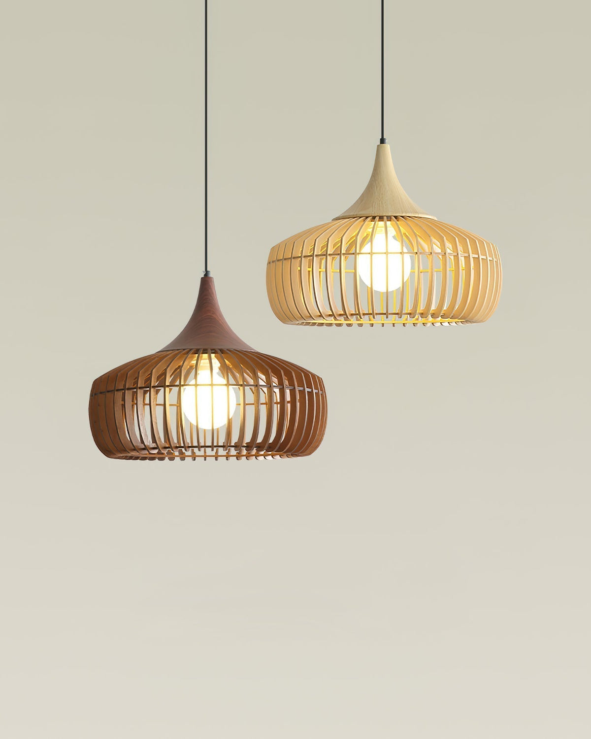 Vexo Natural Bamboo Rattan Pendant Light