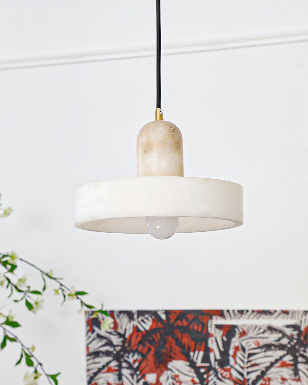 Avenorine Disc Orb Alabaster Pendant Light