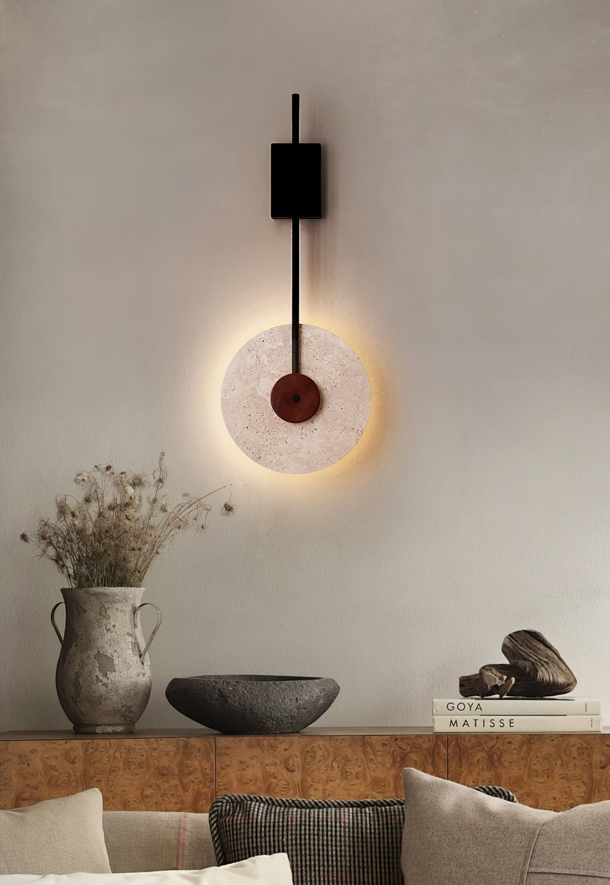 Elysia Travertine Wall Light