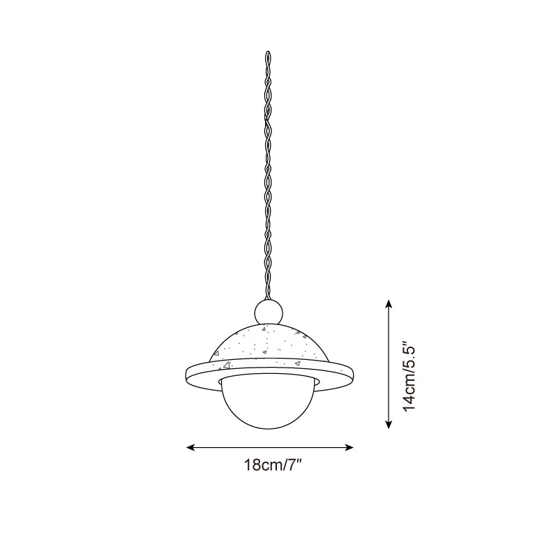 Noreaya Donut Pendant Light Travertine