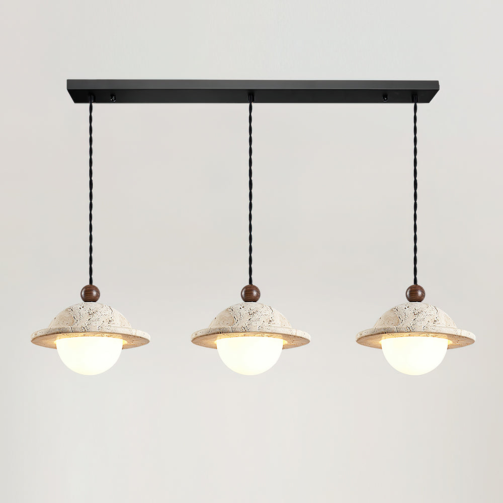 Noreaya Donut Pendant Light Travertine