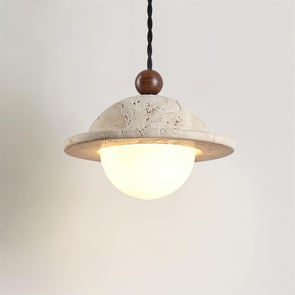 Noreaya Donut Pendant Light Travertine