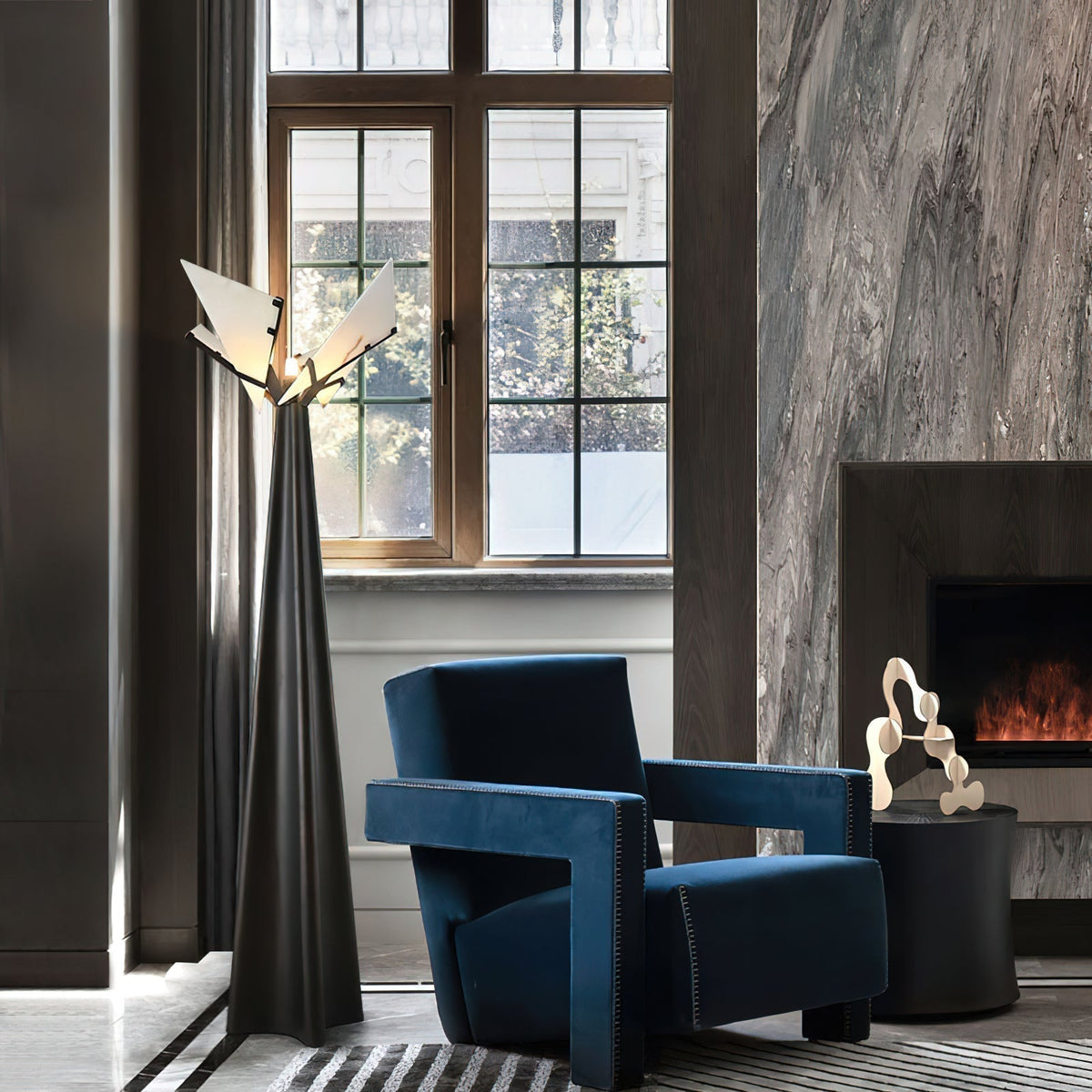 Spire Alabaster Floor Lamp