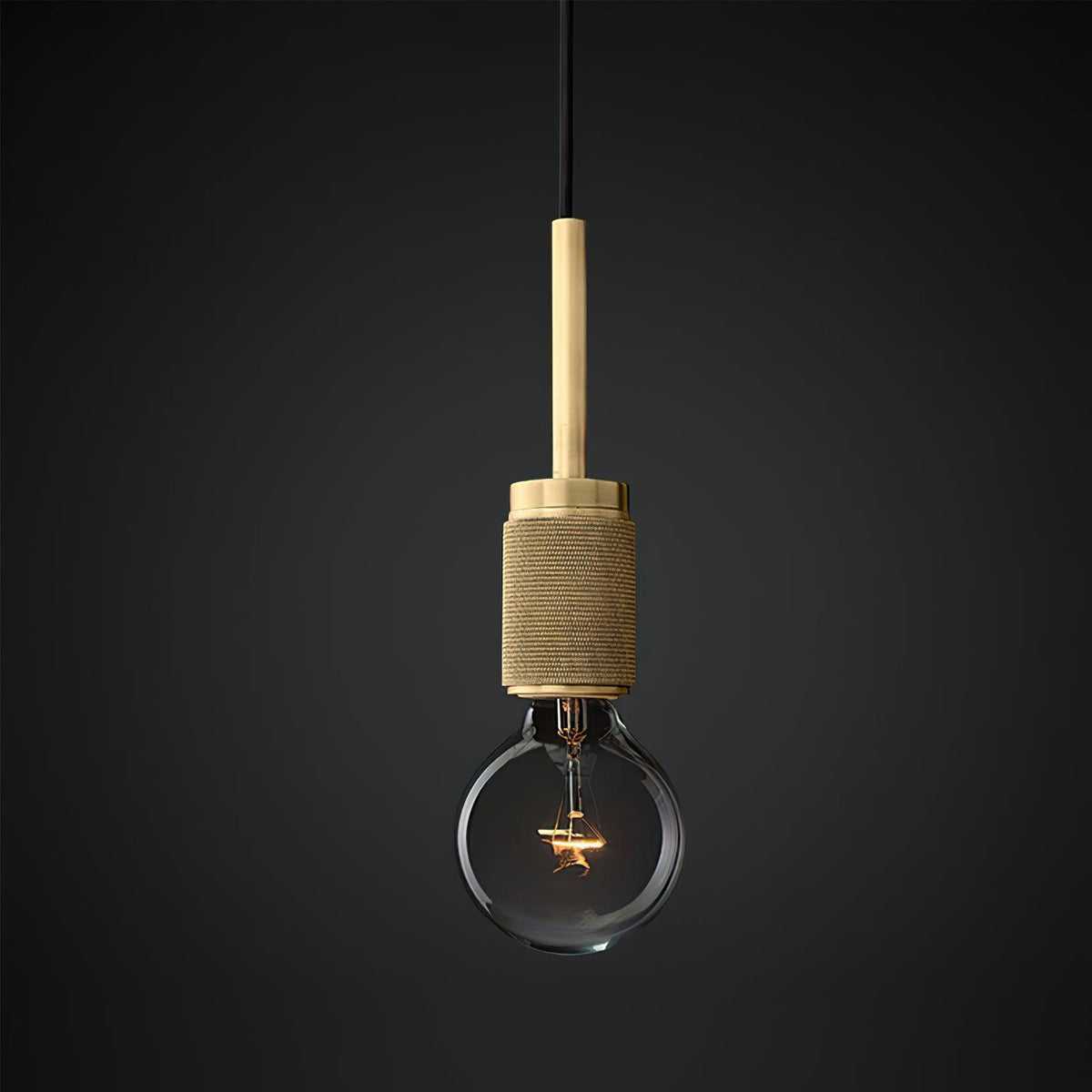 Pendant Lamp Brass Minimalist Metal Fixture for Dining or Kitchen