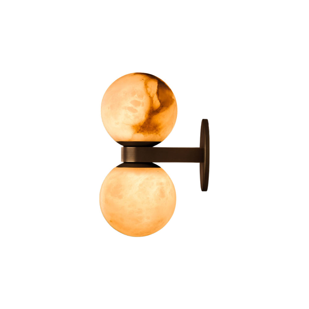 Lush Globe Alabaster Wall Lamp