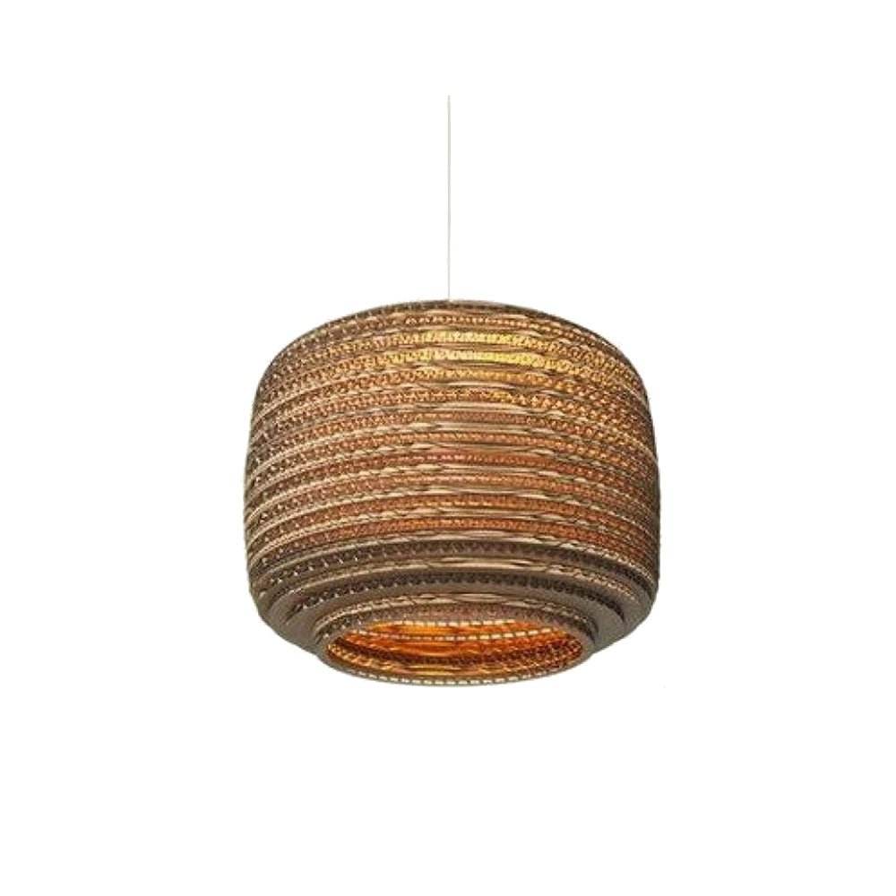 Cekitod Pastoral Silkworm Rustic Paper Pendant Light