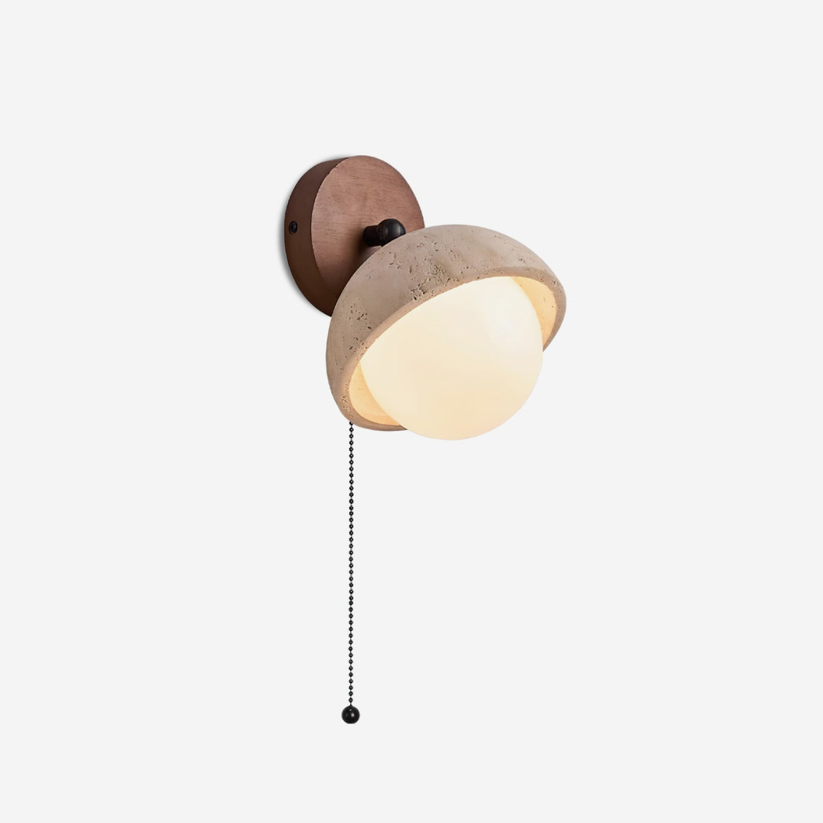 Eala Wall Lamp Travertine Wood Minimalist Modern
