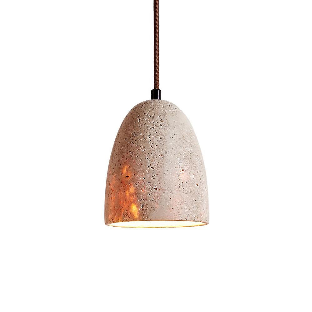 Lildes Conical Travertine Pendant Light