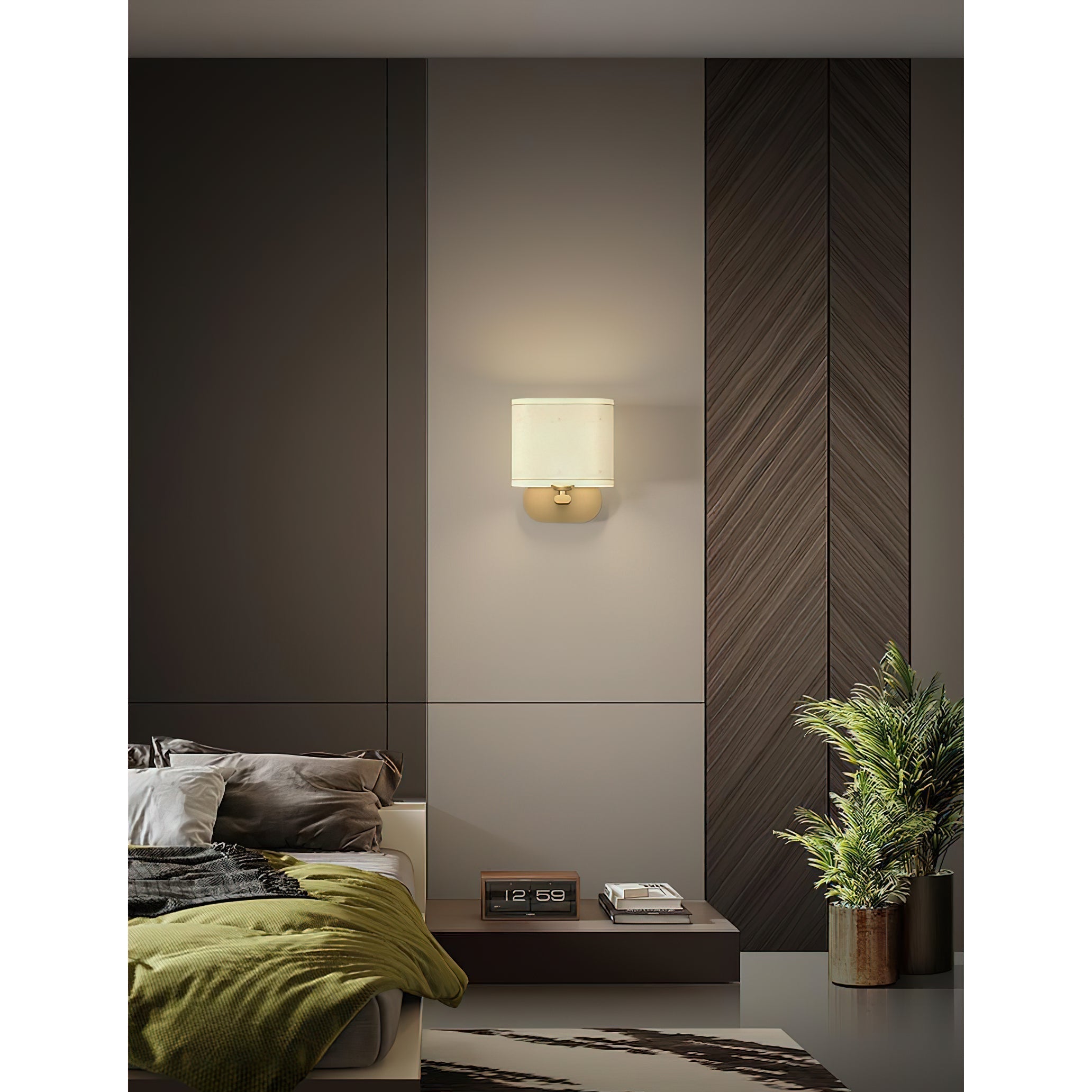 Myth Brass Fabric Wall Lamp
