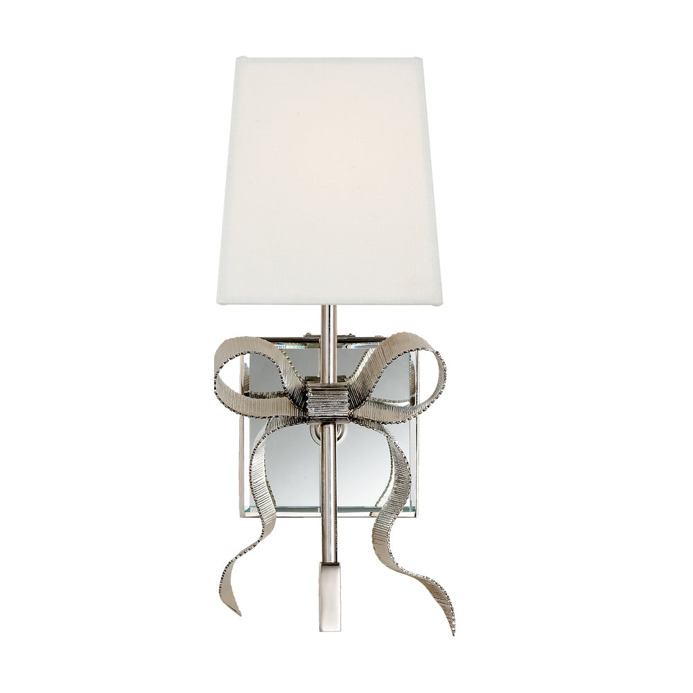 Leko Black Shade Wall Sconce with Gold Bow Accent