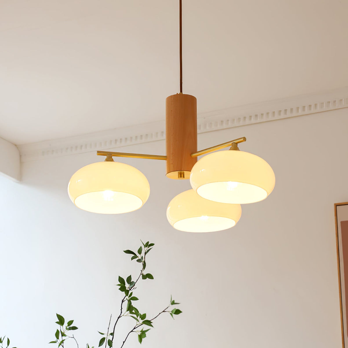 Pinaber Glass Persimmon Chandeliers