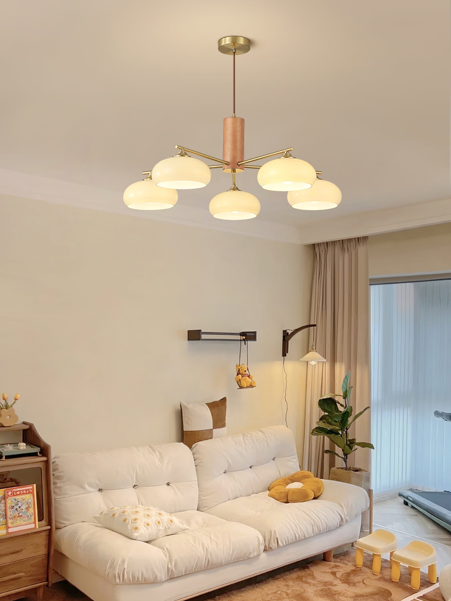 Nova Natural Persimmon Glass Chandelier