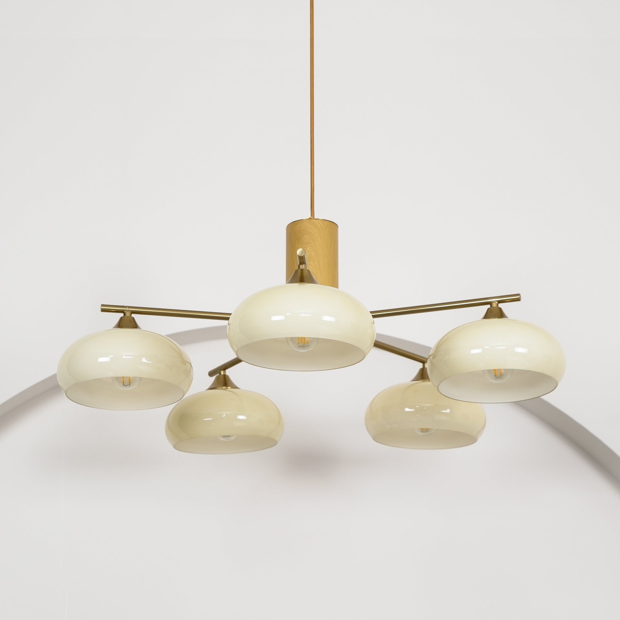 Nova Natural Persimmon Glass Chandelier