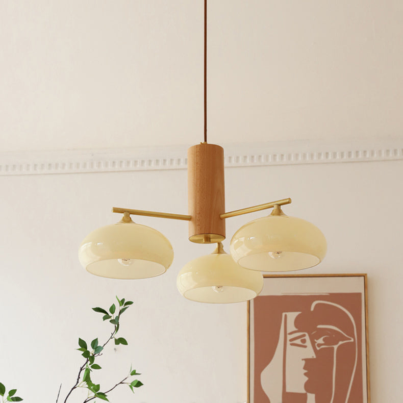 Nova Natural Persimmon Glass Chandelier