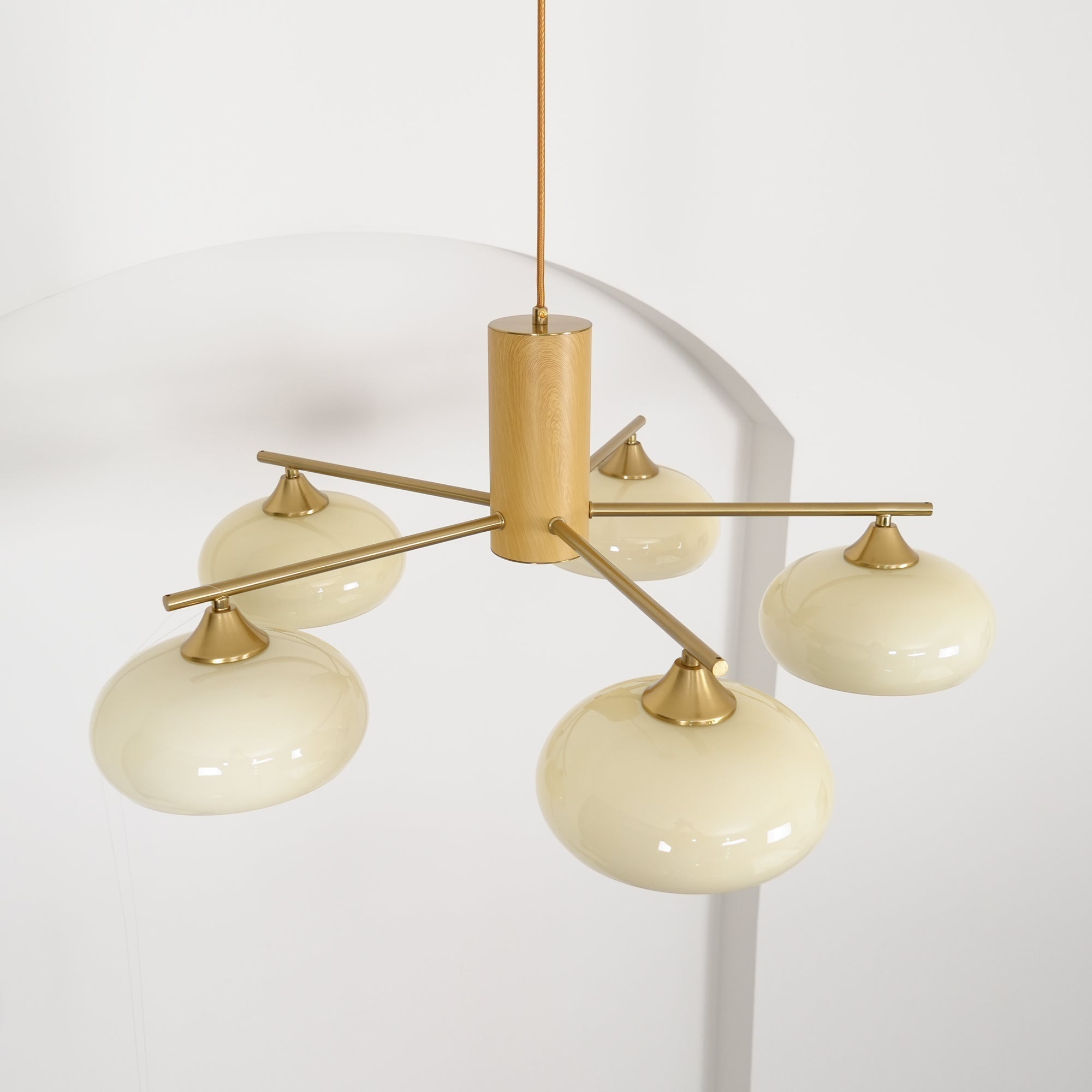 Nova Natural Persimmon Glass Chandelier