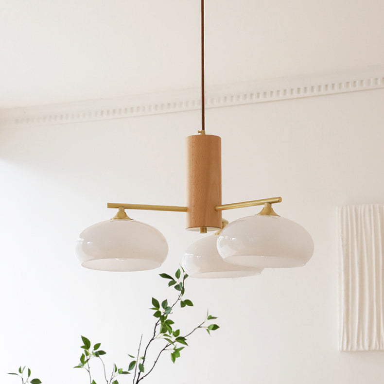 Nova Natural Persimmon Glass Chandelier