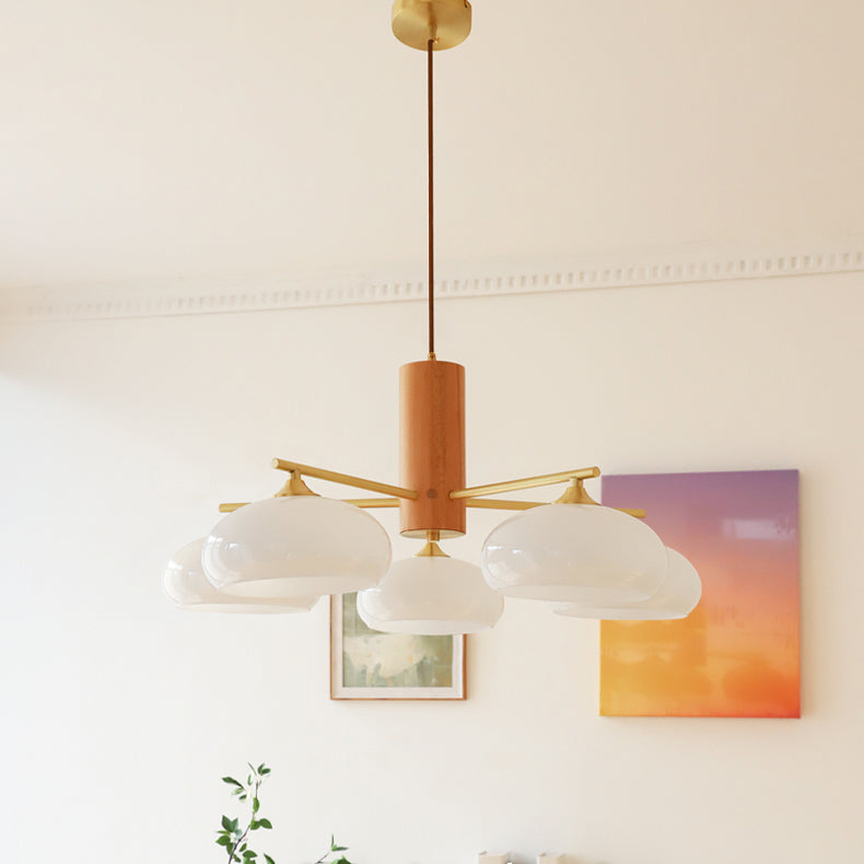 Nova Natural Persimmon Glass Chandelier