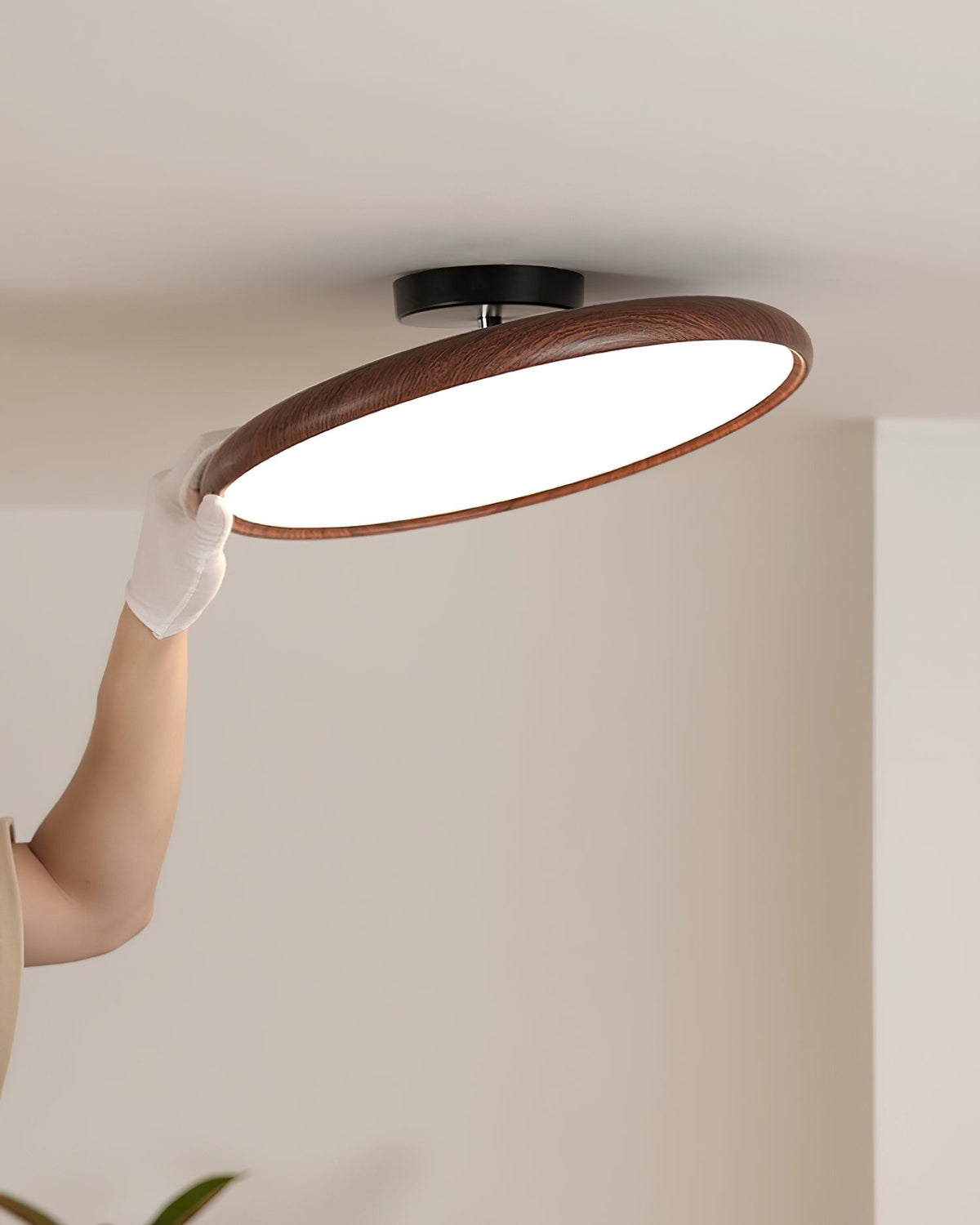 Aira Oval Semi-Flush Ceiling Light