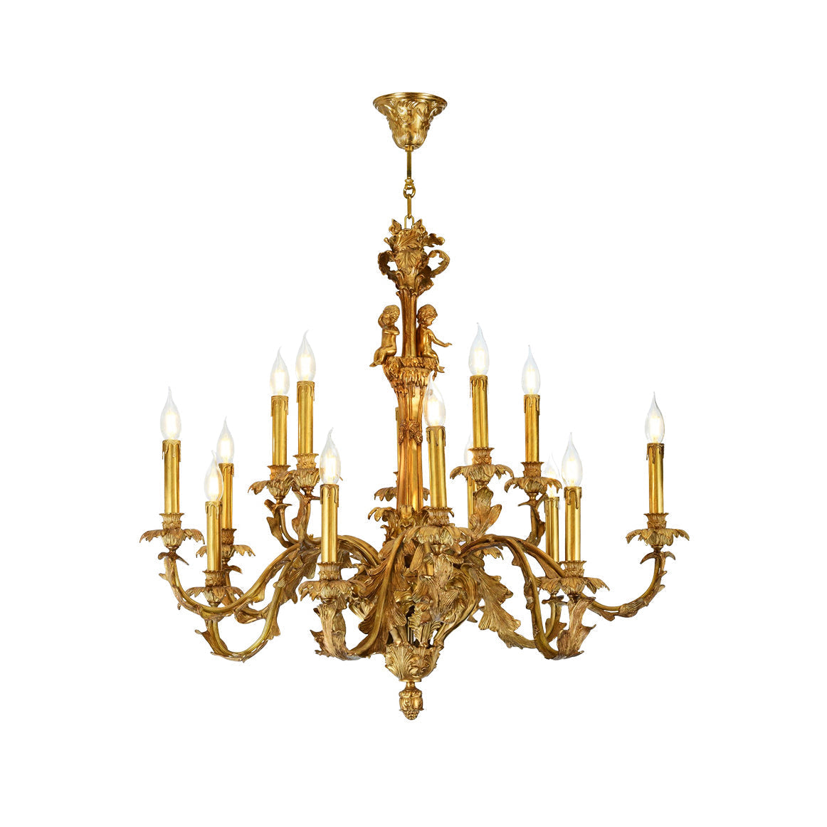 Solarissa Brass Leaf Chandelier