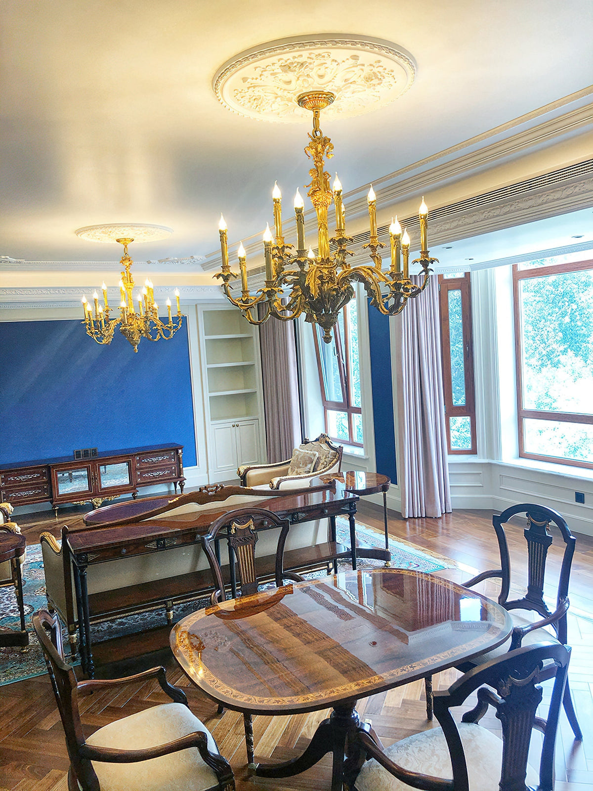 Solarissa Brass Leaf Chandelier