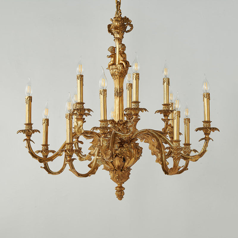 Solarissa Brass Leaf Chandelier