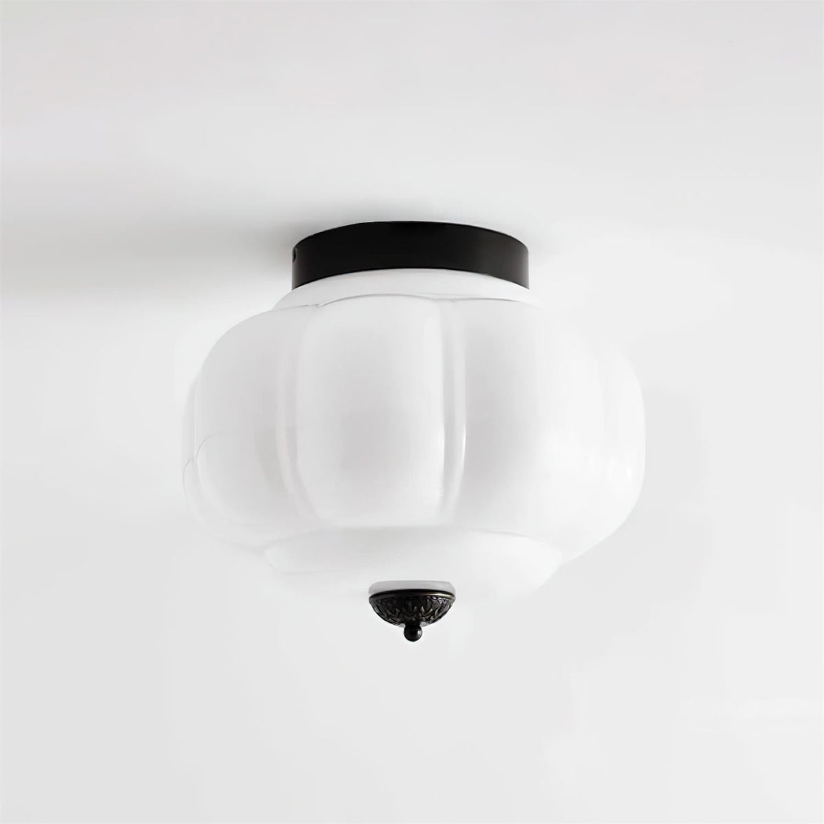 Selviro Ceiling Lamp Green Glass Brass Classic