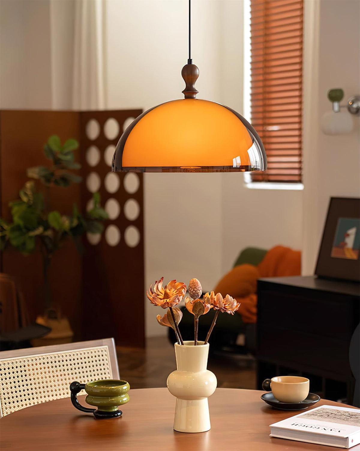 Daro Amber Dome Pendant Light