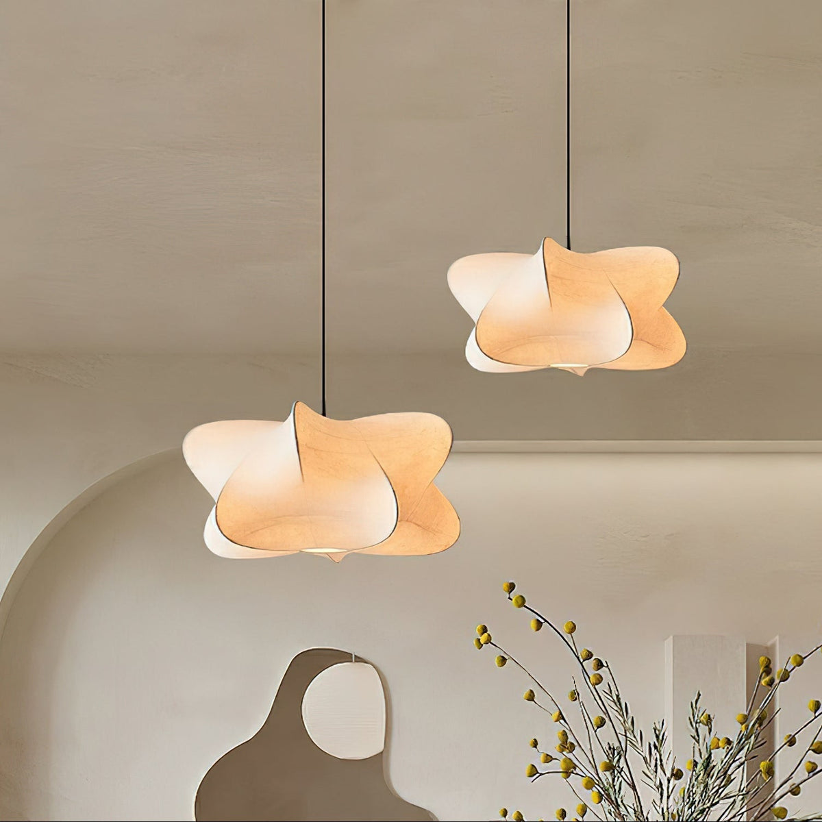Bibi Cloudy Decorative Silk Pendant Swag Light