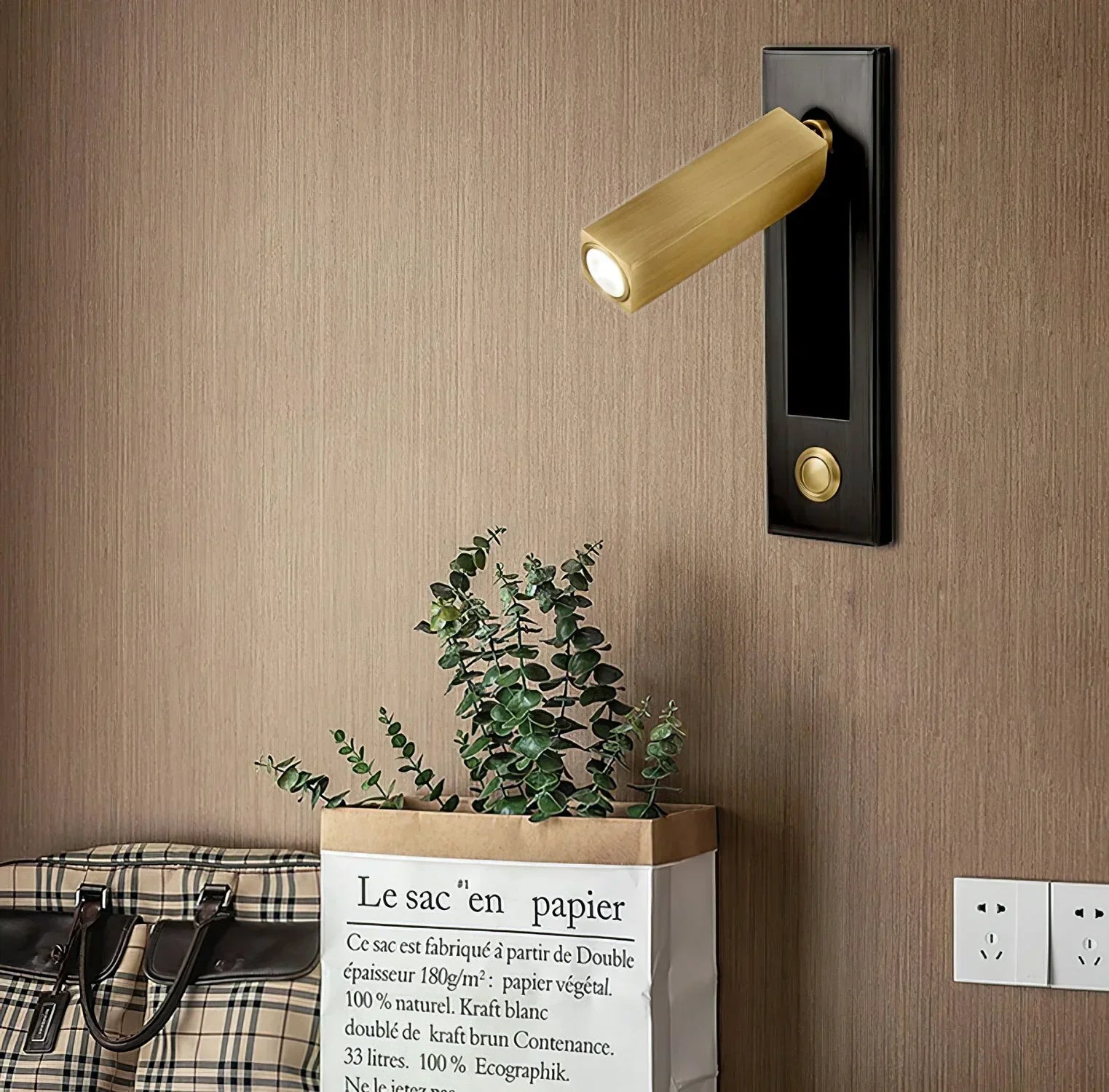 Noriel Wall Lamp Modern Rotatable Bedside Cylindrical-Neutral Decor