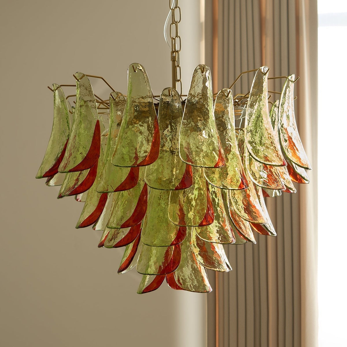 Celoraria Chandelier Murano Glass Petal Elegant