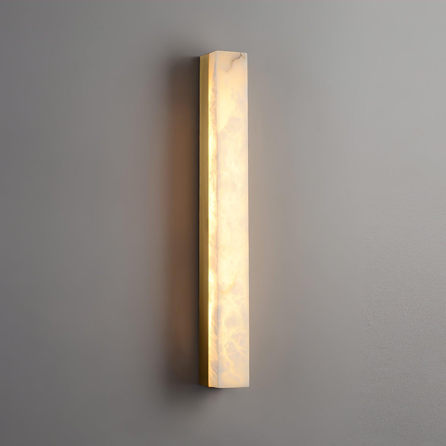 Quill Brass Alabaster Wall Lamp
