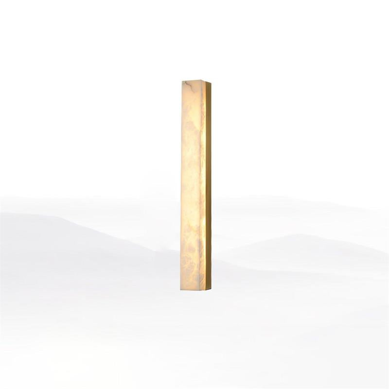 Quill Brass Alabaster Wall Lamp