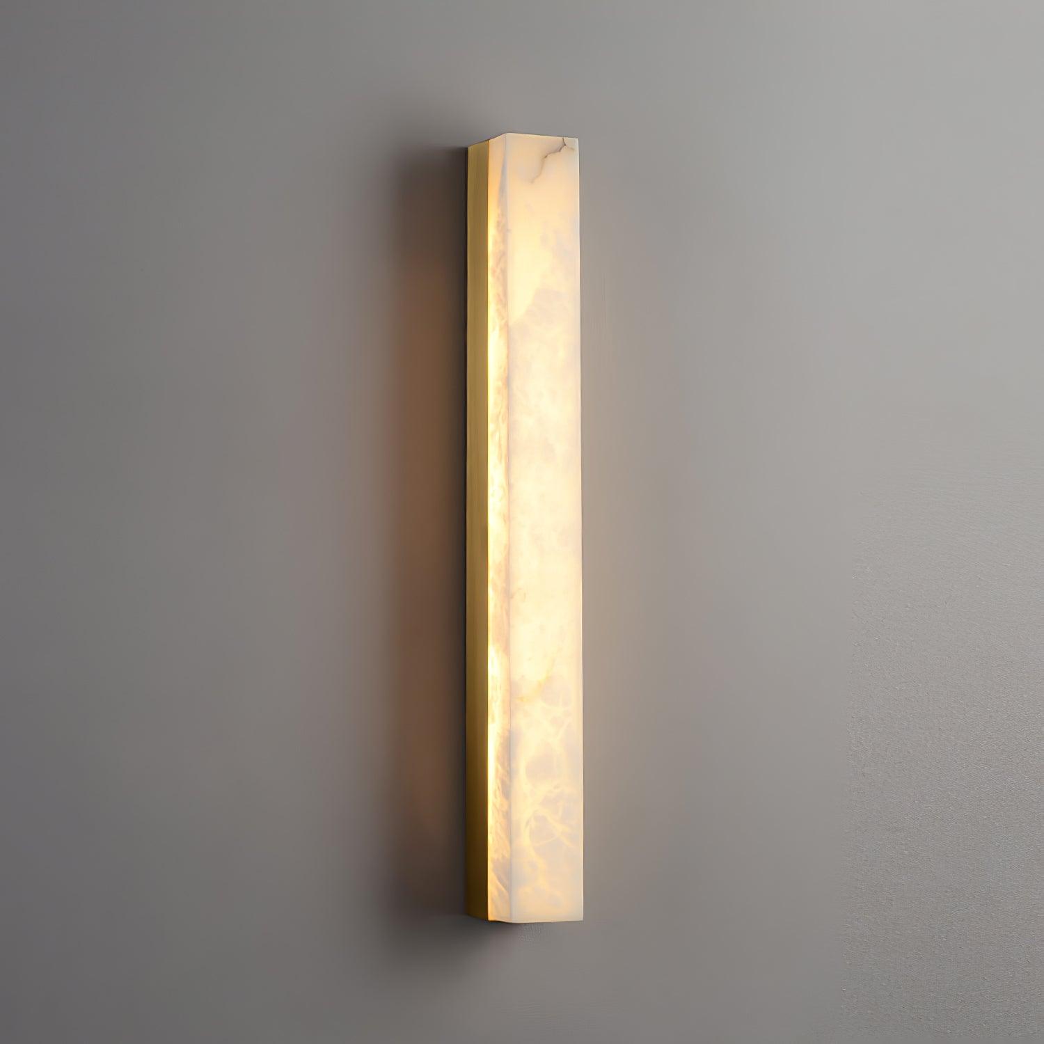 Quill Brass Alabaster Wall Lamp