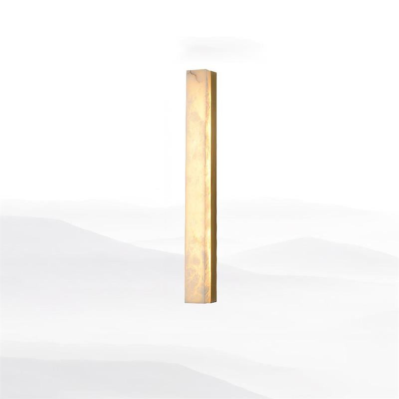 Quill Brass Alabaster Wall Lamp