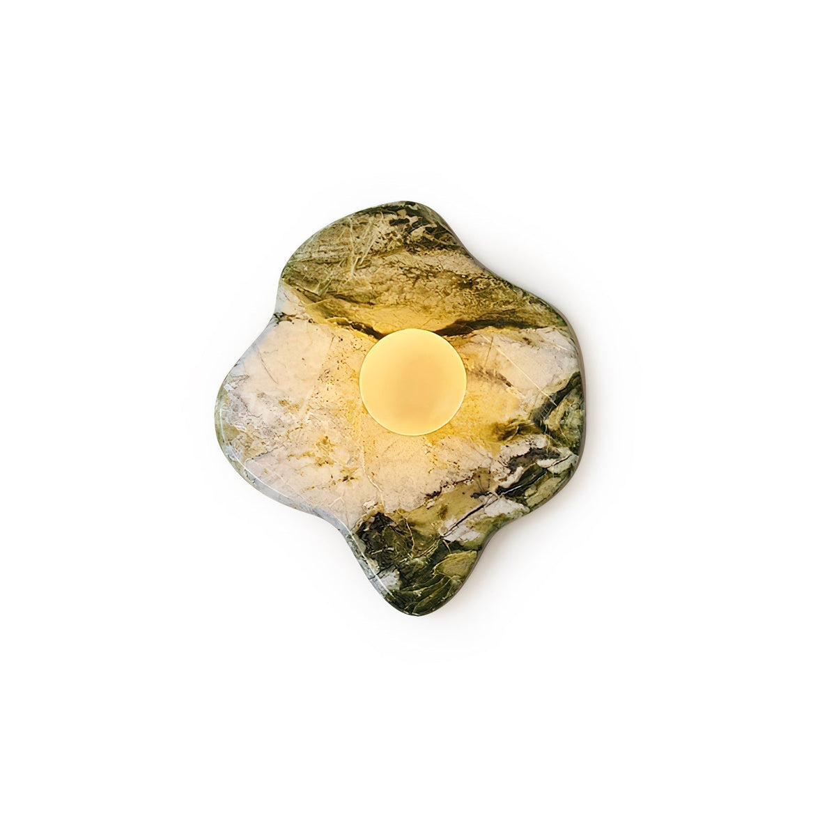 Cakebum Green Marble Organic Wall Lamp