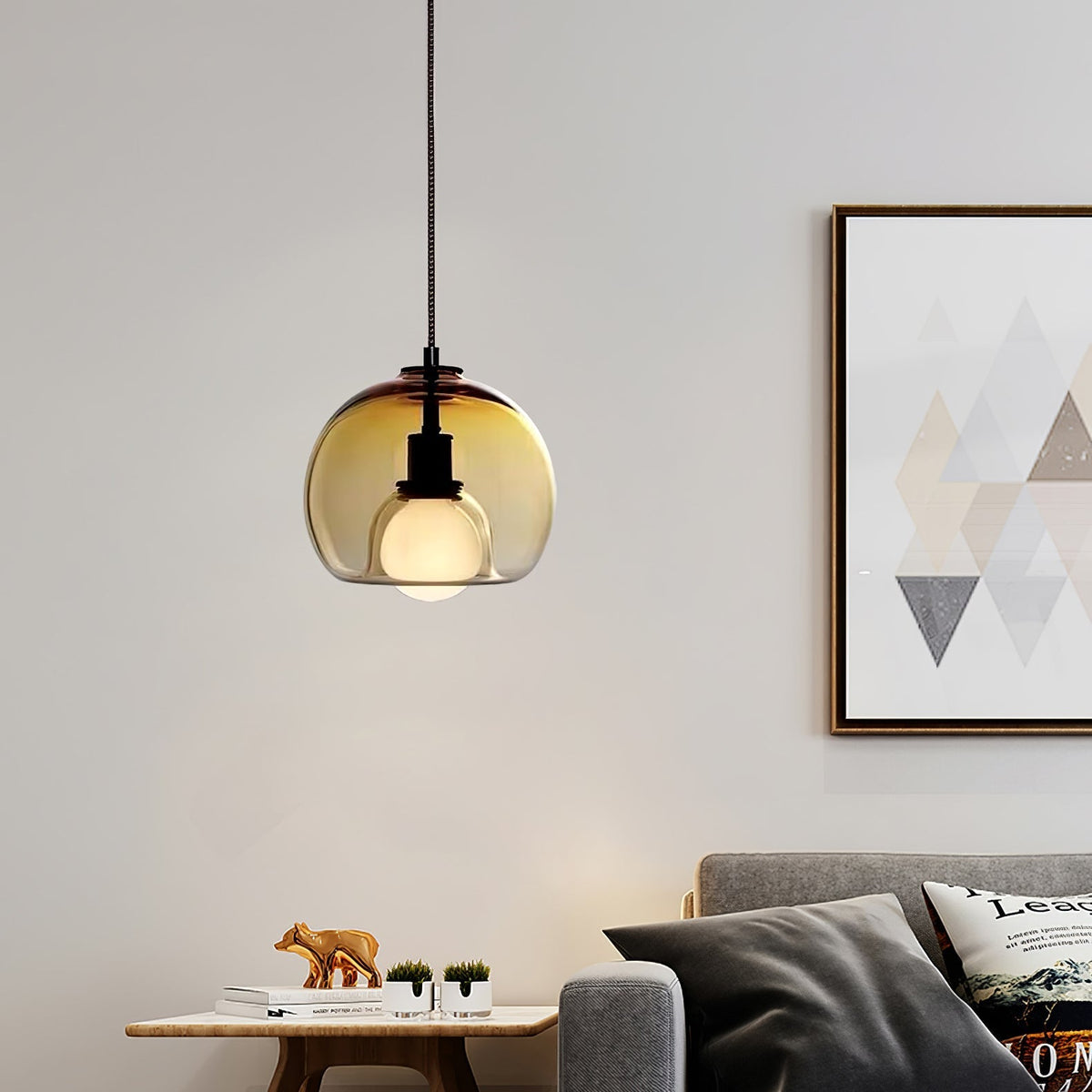 Eamver Glass Contemporary Pendant Light