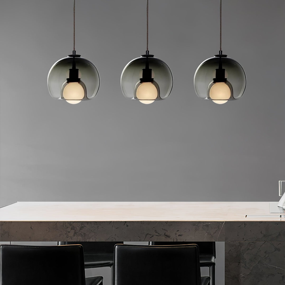 Eamver Glass Contemporary Pendant Light