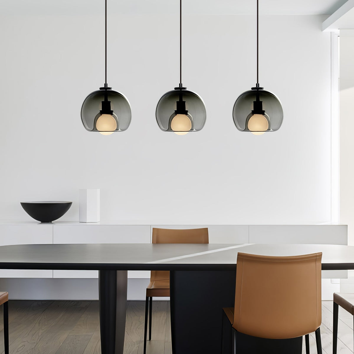 Eamver Glass Contemporary Pendant Light