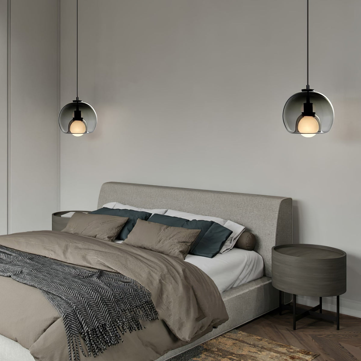 Eamver Glass Contemporary Pendant Light