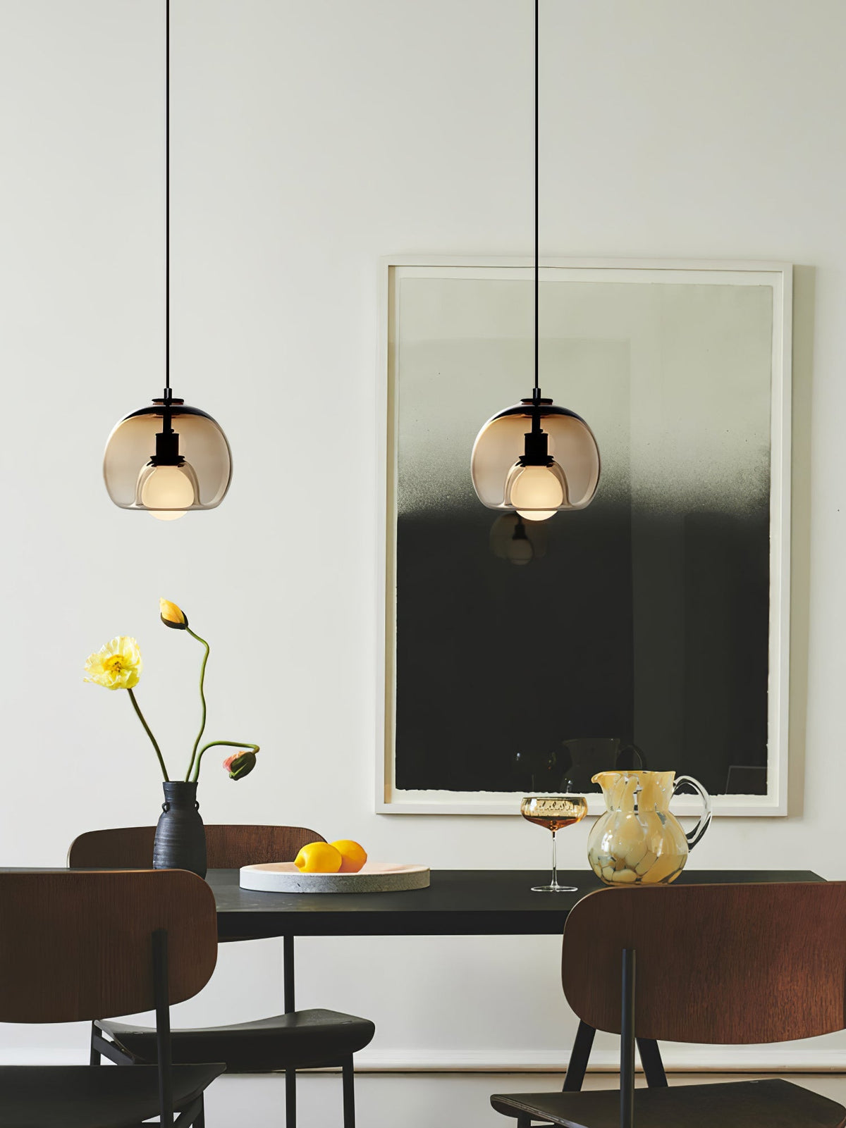 Eamver Glass Contemporary Pendant Light