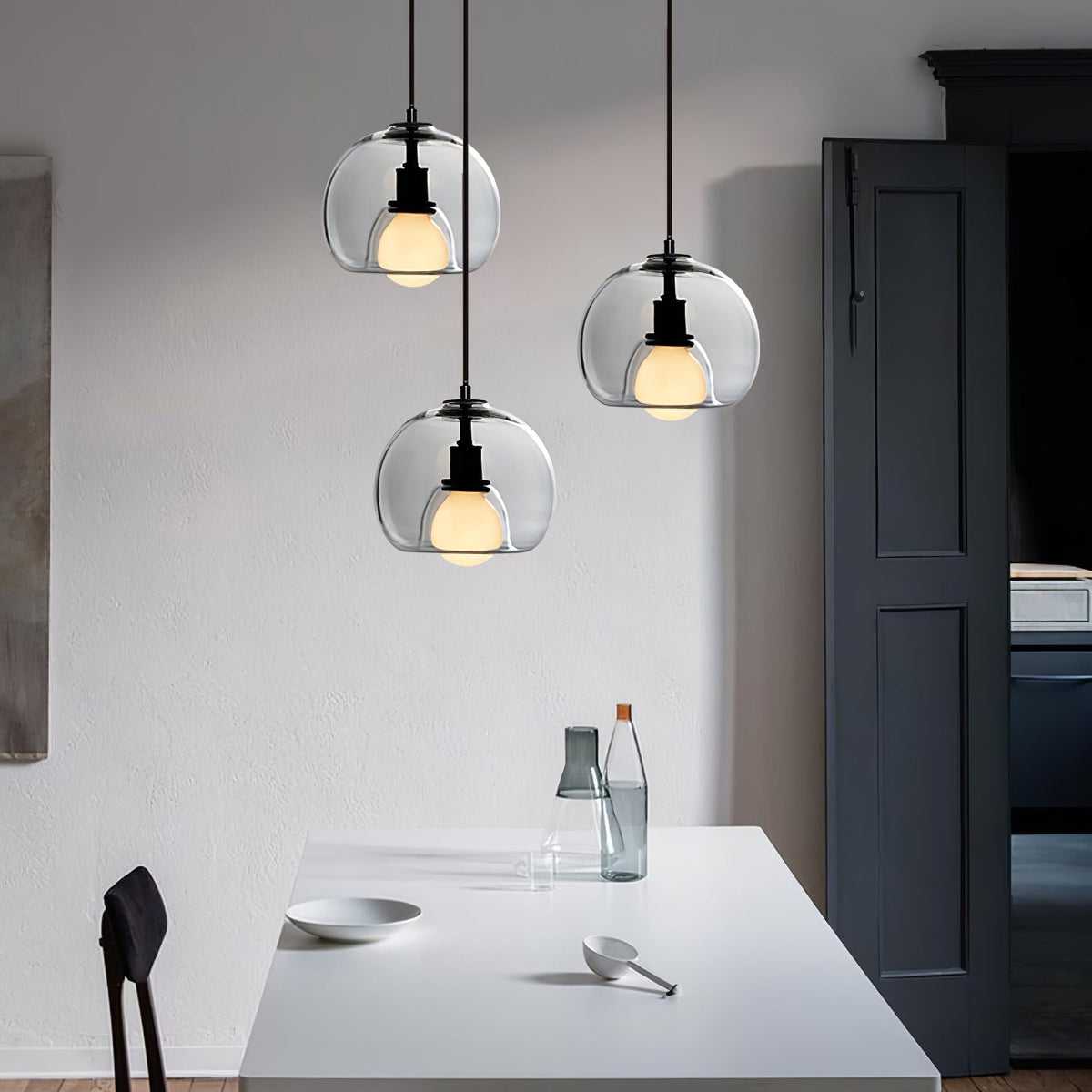 Eamver Glass Contemporary Pendant Light