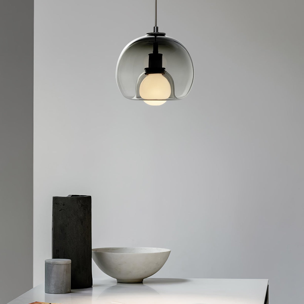 Eamver Glass Contemporary Pendant Light